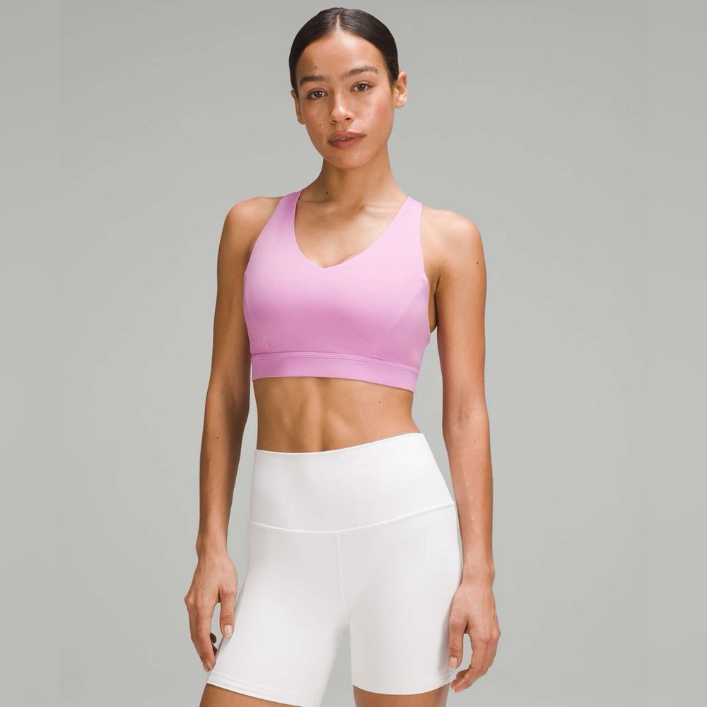 LULULEMON Envital Bra Medium Support B/C Cup Dahlia Mauve Sports Bra Size 4